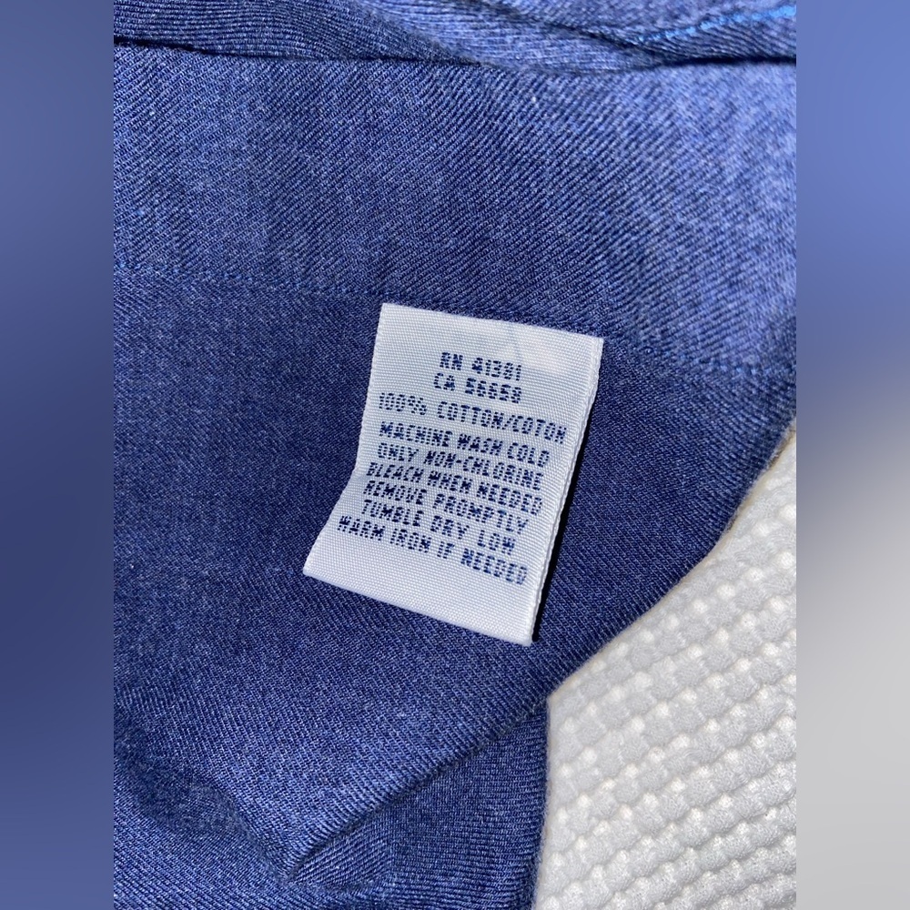 2/60$ Polo Ralph Lauren long sleeves buttoned shirt size XL - Blue - Picture 4 of 7